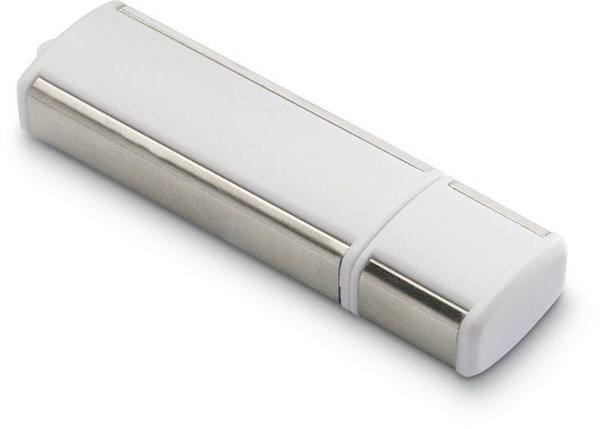 Obrázky: Lineaflash bílo-stříb. USB flash disk,uzávěr 32GB