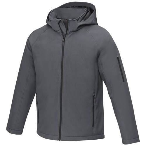 Obrázky: Pán. tmav.šedá zateplená softshell. bunda Notus XL