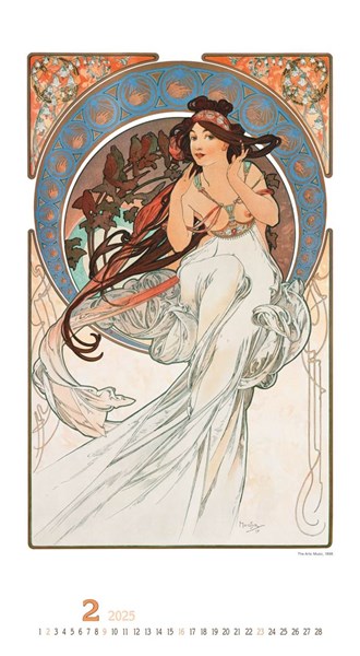 Obrázky: ALFONS MUCHA, nástěnný kalendář 330x600 mm, Obrázek 3