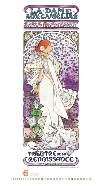 Obrázky: ALFONS MUCHA, nástěnný kalendář 330x600 mm, Obrázek 7