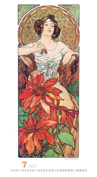 Obrázky: ALFONS MUCHA, nástěnný kalendář 330x600 mm, Obrázek 8