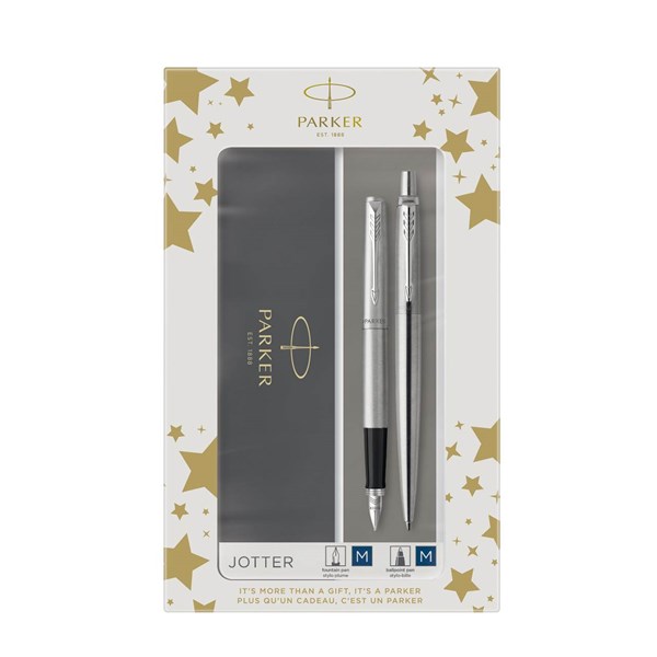 Obrázky: Sada pl. a kul. pera PARKER JOTTER Stainless Steel CT