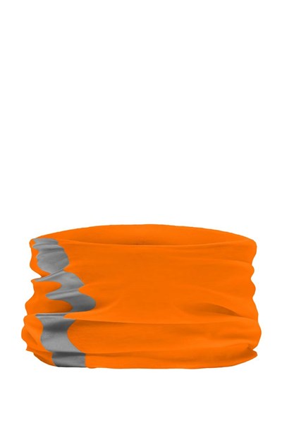 Obrázky: Oranžová bandana-šátek/nákrčník/čepice s ref.pruhem, Obrázek 4