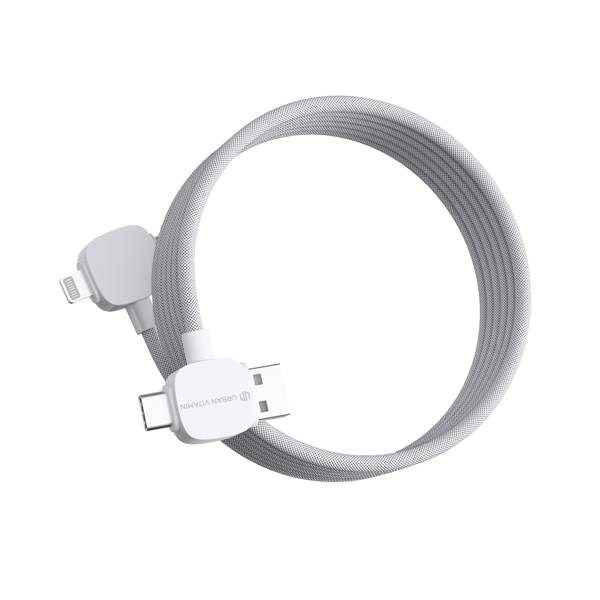 Obrázky: Magnet. kabel Urban Vitamin 65W,rec. TPE/PET, bílá