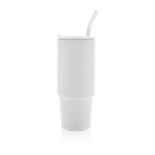 Obrázky: Bílý termohrnek 900 ml, recykl. nerez ocel, Obrázek 3