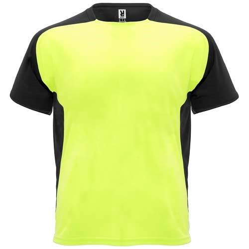 Obrázky: Dětské sport. triko, 140g, fluor.žluto-černé,vel.16