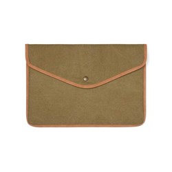Obrázky: Plátěný polstrovaný obal na 16" notebook, zelená