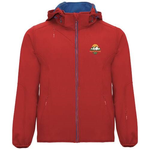 Obrázky: Červená unisex softshellová bunda Siberia XS, Obrázek 11