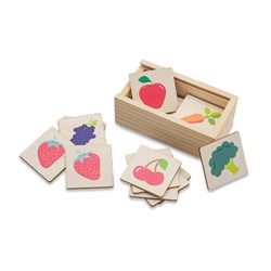 Obrázky: Dřevěné pexeso (ovoce/zelenina) v krabičce