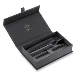 Obrázky: PP PARKER IM Achromatic Black BT+černé PU pouzdro