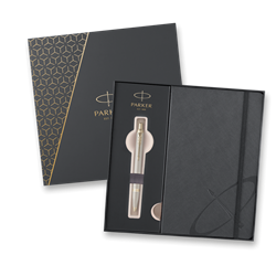 Obrázky: KP PARKER IM Monochrome Champagne + šedý zápisník