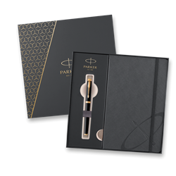 Obrázky: RB PARKER IM Black GT + šedý zápisník