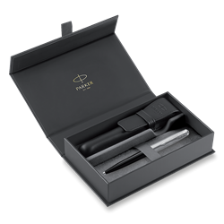 Obrázky: KP PARKER 51 Black CT + černé kožené pouzdro