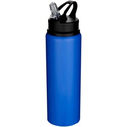 Obrázky: Modrá 800ml láhev na vodu z recykl.oceli