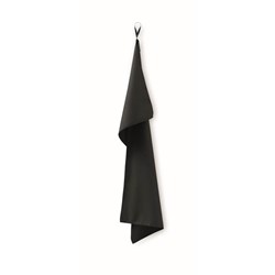 Obrázky: Ručník z mikrovlákna 50x100 cm s poutkem, černá