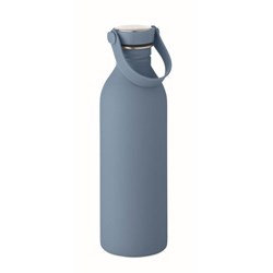 Obrázky: Jednostěnná láhev 500ml s pogum.povrch.,petrolejová