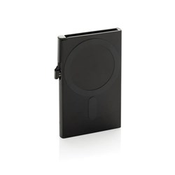 Obrázky: Hliníkové pouzdro na karty s RFID magnetem, černá