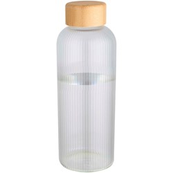 Obrázky: Jednostěnná borosilik. láhev 650ml-bambus. víčko
