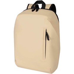 Obrázky: Béžový rolovací batoh 18L na notebook 15″ z PU kůže